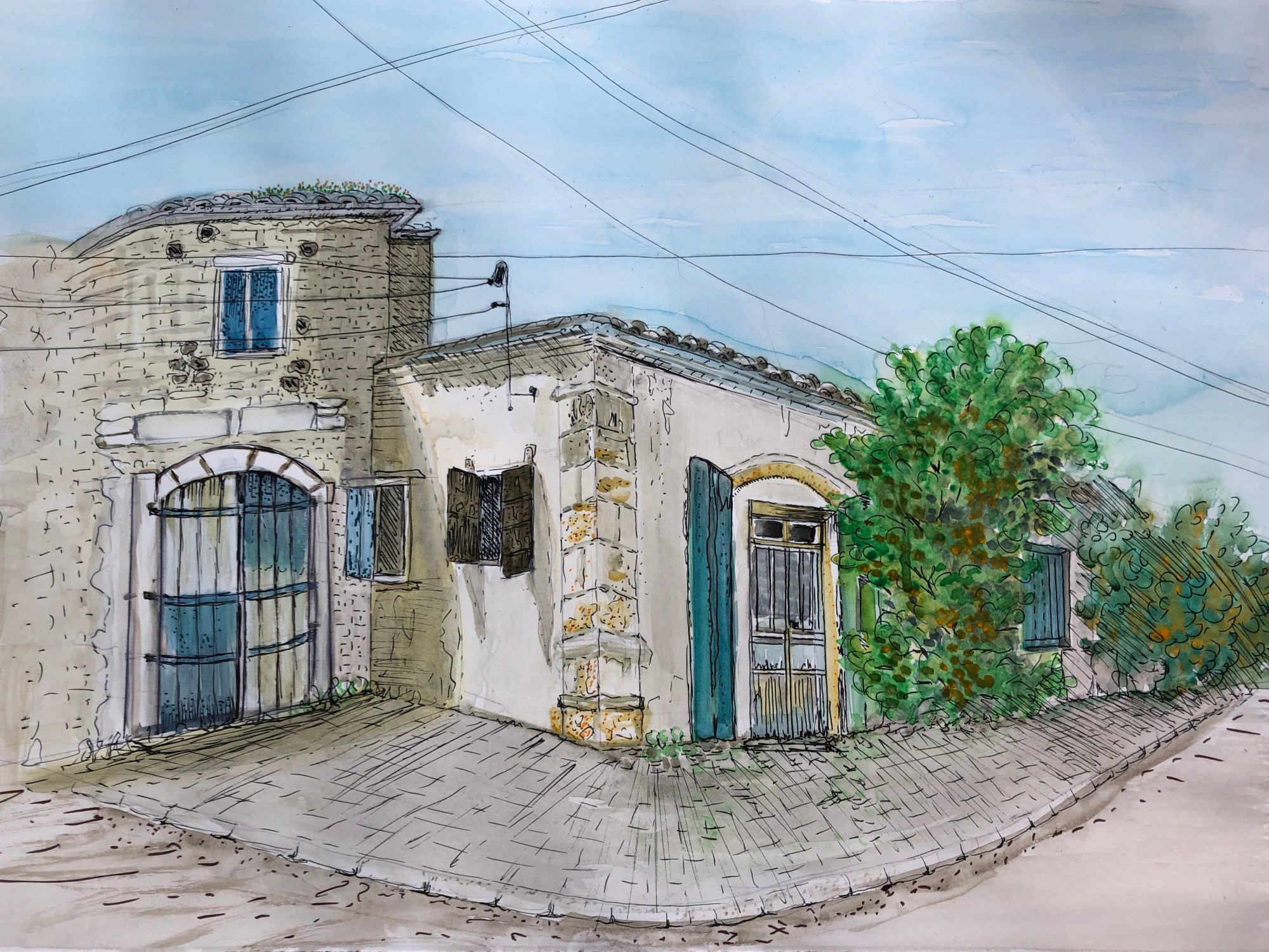 water painting 38x59 cm